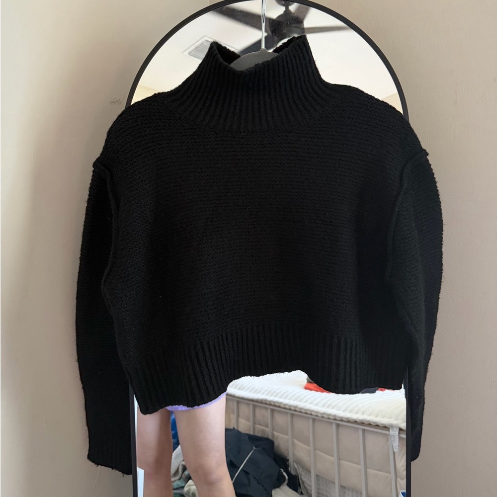 Elodie Black Cowl Neck Sweater